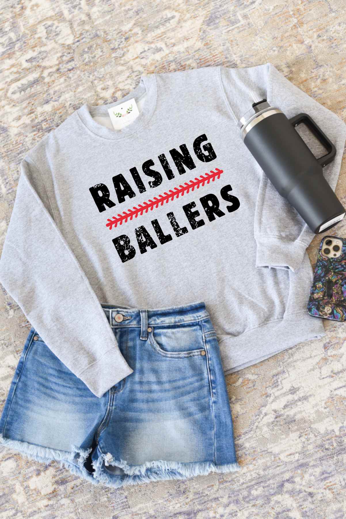 Raising Ballers Crewneck Sweatshirt (MADE TO ORDER 2-4 Business Days)