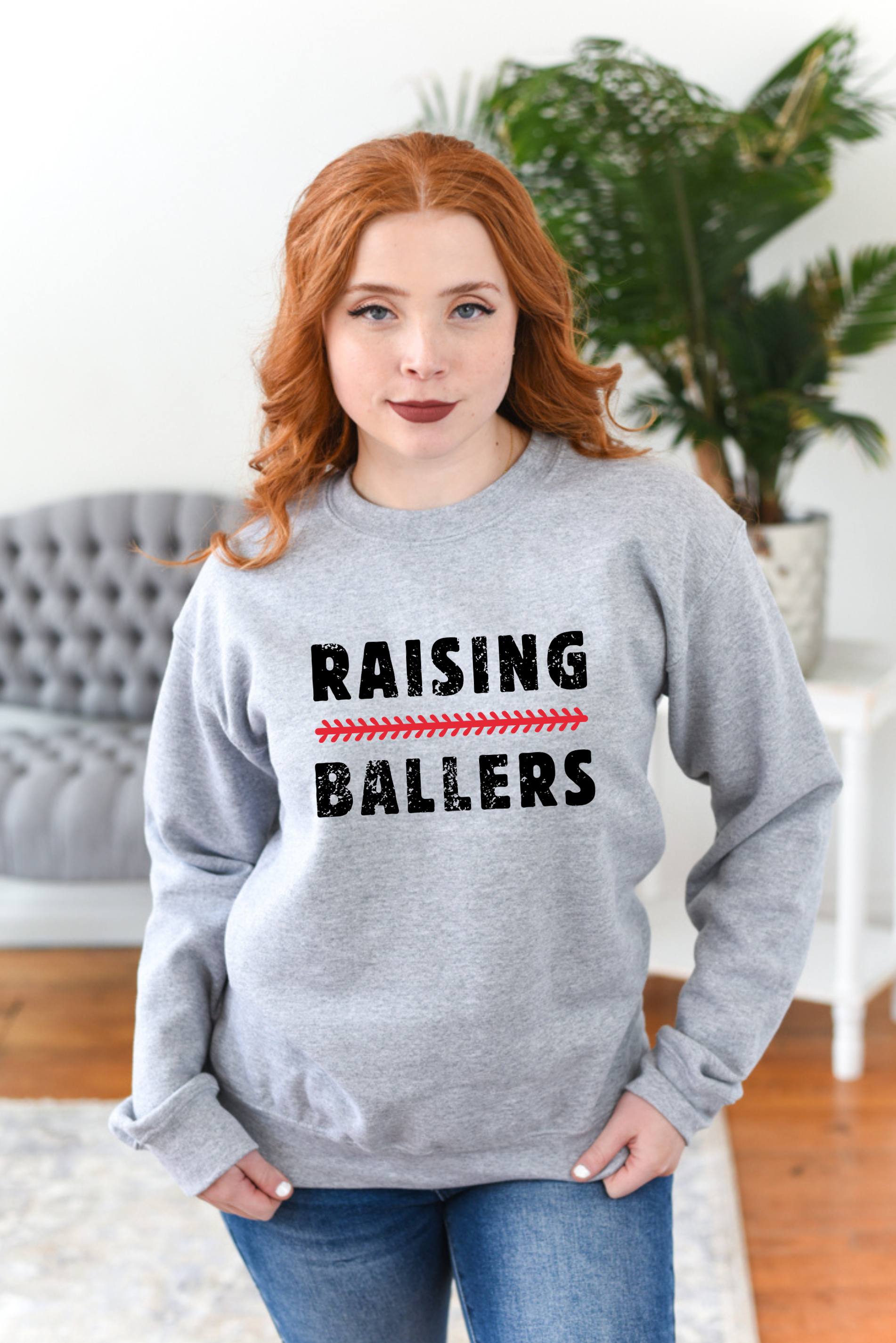 Raising Ballers Crewneck Sweatshirt (MADE TO ORDER 2-4 Business Days)