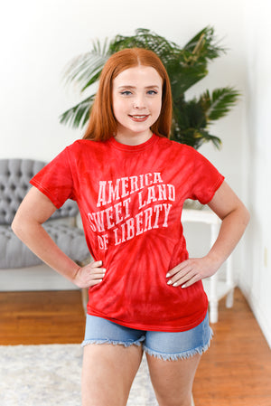 America Sweet Land of Liberty Graphic Tee IN STOCK