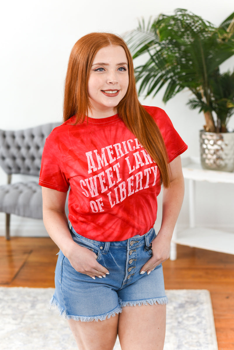 America Sweet Land of Liberty Graphic Tee IN STOCK