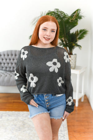 Aimee Lightweight Floral Sweater Top