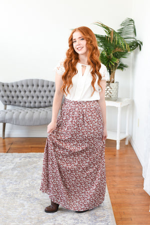 Adrianna Ditsy Floral Maxi Skirt FINAL SALE