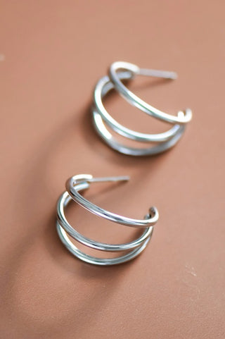 Tarnish-resistant Waterproof Stainless Steel Hoop Earrings