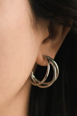 Tarnish-resistant Waterproof Stainless Steel Hoop Earrings