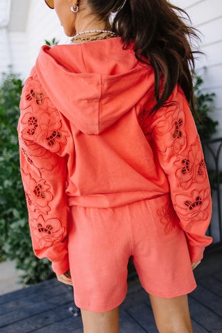 University Full Zip Hoodie - Love Story Grapefruit