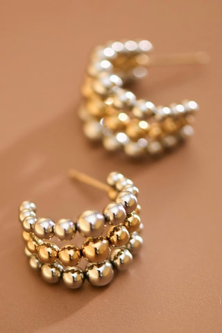 18k Gold Waterproof Stainless Steel Hoop Earrings