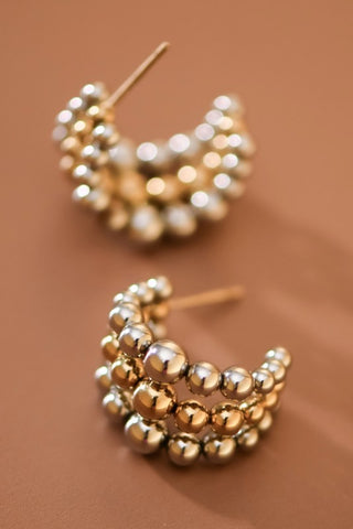 18k Gold Waterproof Stainless Steel Hoop Earrings