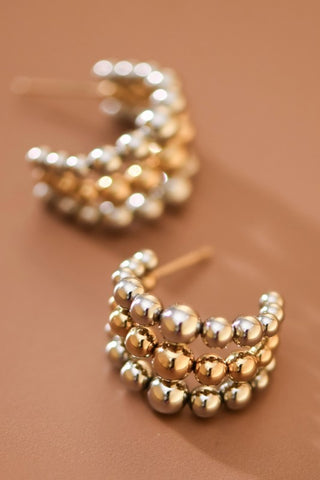 18k Gold Waterproof Stainless Steel Hoop Earrings