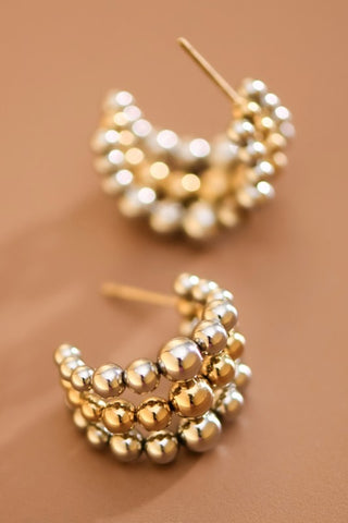 18k Gold Waterproof Stainless Steel Hoop Earrings