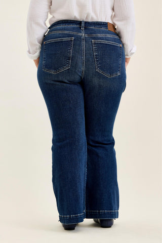 Lenie High Rise Trouser Flare Judy Blue Jeans - Petite Curvy