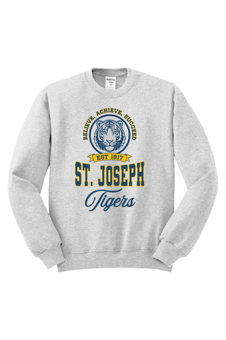 St. Joseph Tiger Stamp Sweatshirt 🐯SCHOOL UNIFORM APPROVED🐯 (MADE TO ORDER)