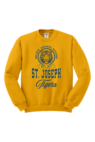 St. Joseph Tiger Stamp Sweatshirt 🐯SCHOOL UNIFORM APPROVED🐯 (MADE TO ORDER)