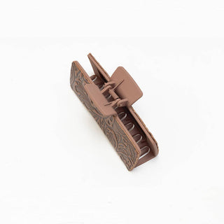 Dustmeadow Embossed Leather Hair Clip