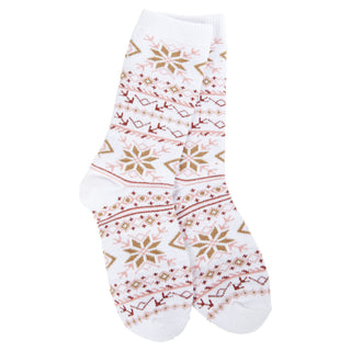 Holiday Mini Crew Socks - Fair Isle White Multi