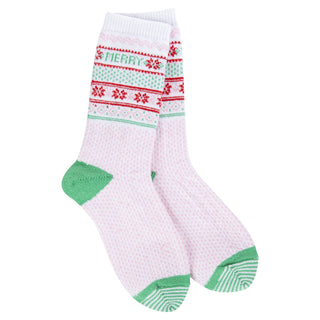 Holiday Mini Crew Socks - Merry Christmas