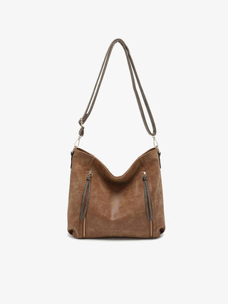 Mina Distressed Hobo Bag