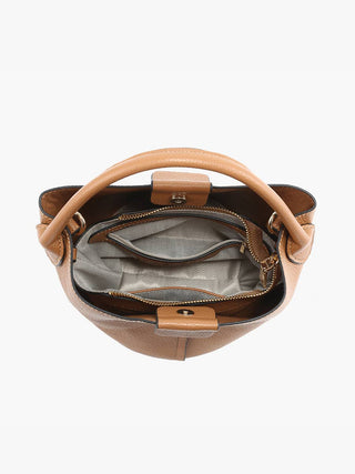 Farrah Bucket Bag w/ Top Handle & Inner Bag