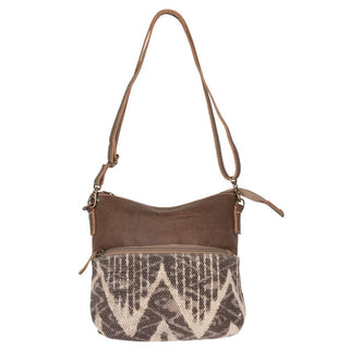 Coffee Canvas Small Crossbody Bag