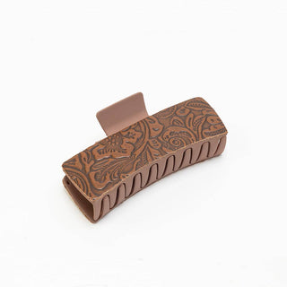 Dustmeadow Embossed Leather Hair Clip