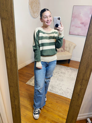 Brenna Striped Reversible Sweater FINAL SALE