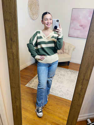 Brenna Striped Reversible Sweater FINAL SALE