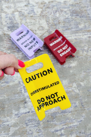 Funny Caution Sign Hair Claw Clip