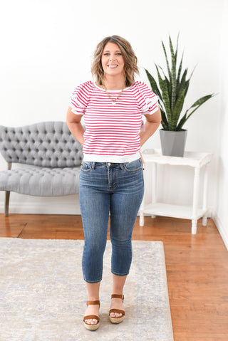 Alyson Mid Rise Capri Judy Blue Jeans