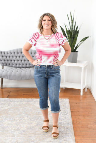Alyson Mid Rise Capri Judy Blue Jeans