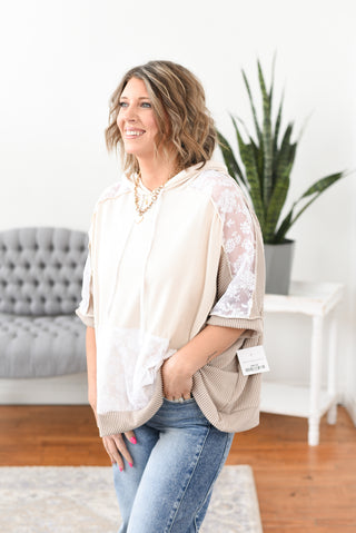 Alise Short Sleeve Hoodie Top FINAL SALE