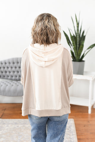 Alise Short Sleeve Hoodie Top FINAL SALE
