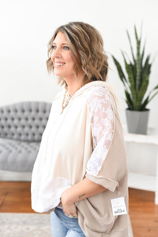 Alise Short Sleeve Hoodie Top FINAL SALE