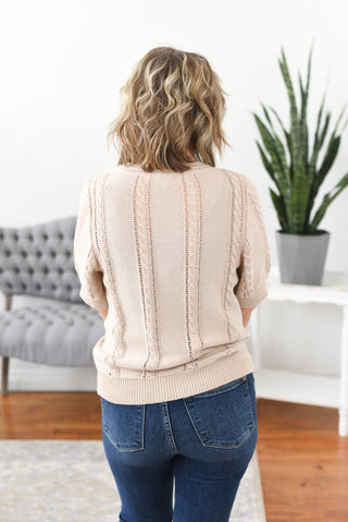 Isla Embroidered Floral Sweater Knit Top
