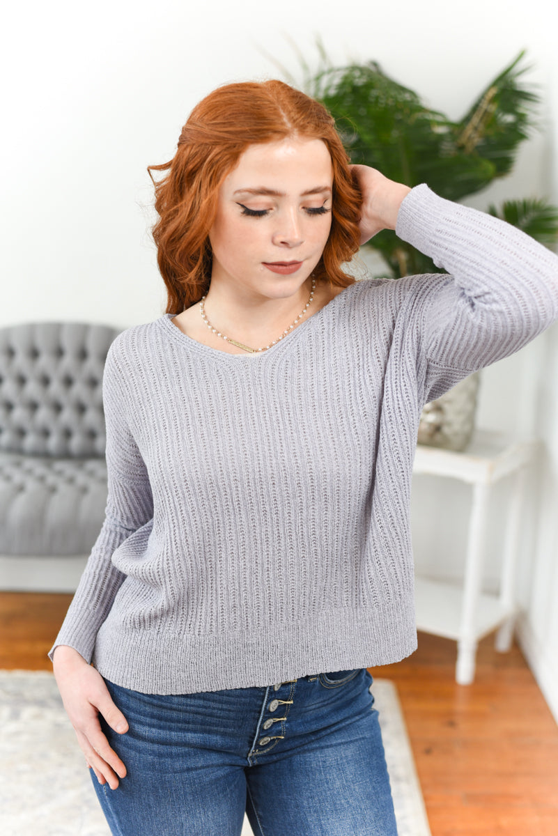 Nicolette Open-Knit Sweater