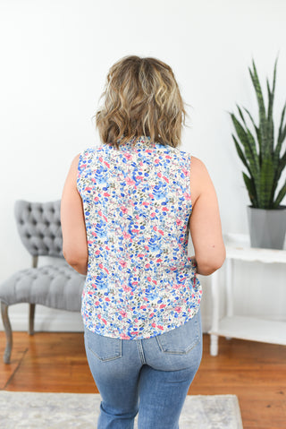 Jessica Floral Print Sleeveless Top