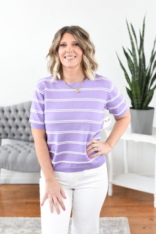 Lotte Striped Knit Top