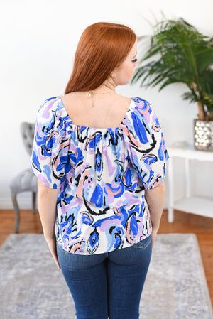 Kelly Abstract Print Blouse