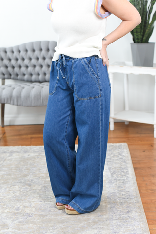 Bridgete High Rise Wide Leg Mica Jeans