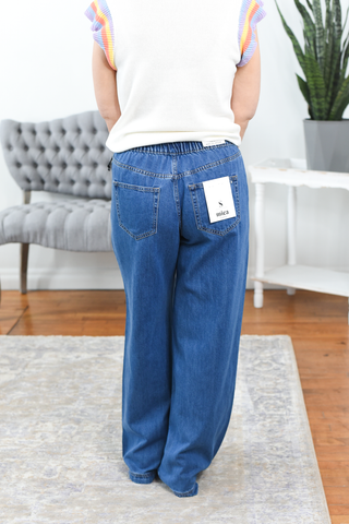 Bridgete High Rise Wide Leg Mica Jeans