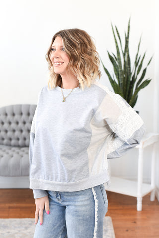 Cassia Lace Detail Pullover Top