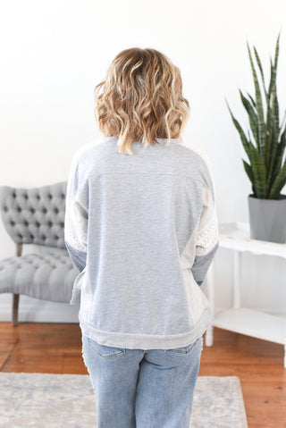Cassia Lace Detail Pullover Top
