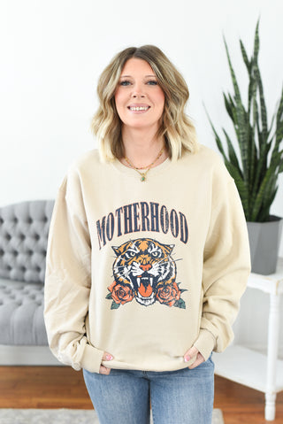 Motherhood Tiger Pullover Sweatshirt