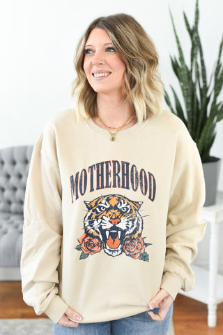 Motherhood Tiger Pullover Sweatshirt