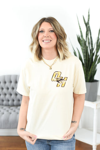 Watercolor Falcon Graphic Tee - Pocket Logo