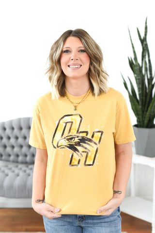 Watercolor Falcon Graphic Tee - Full Logo