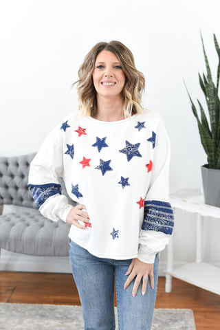 All-Star Paisley Patch Terry Top