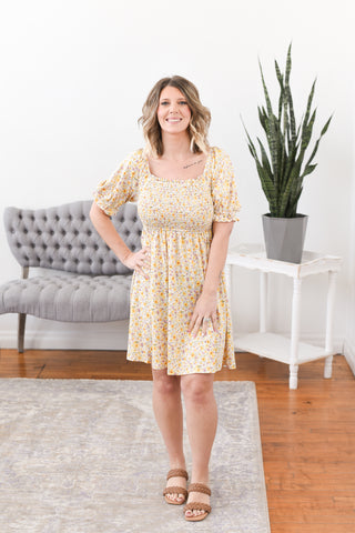 Iriss Smocked Mini Dress