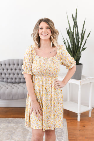 Iriss Smocked Mini Dress