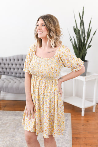 Iriss Smocked Mini Dress