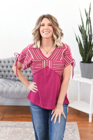 Chi Flutter Sleeve Top