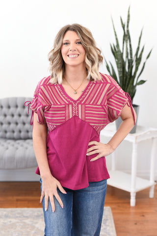 Chi Flutter Sleeve Top